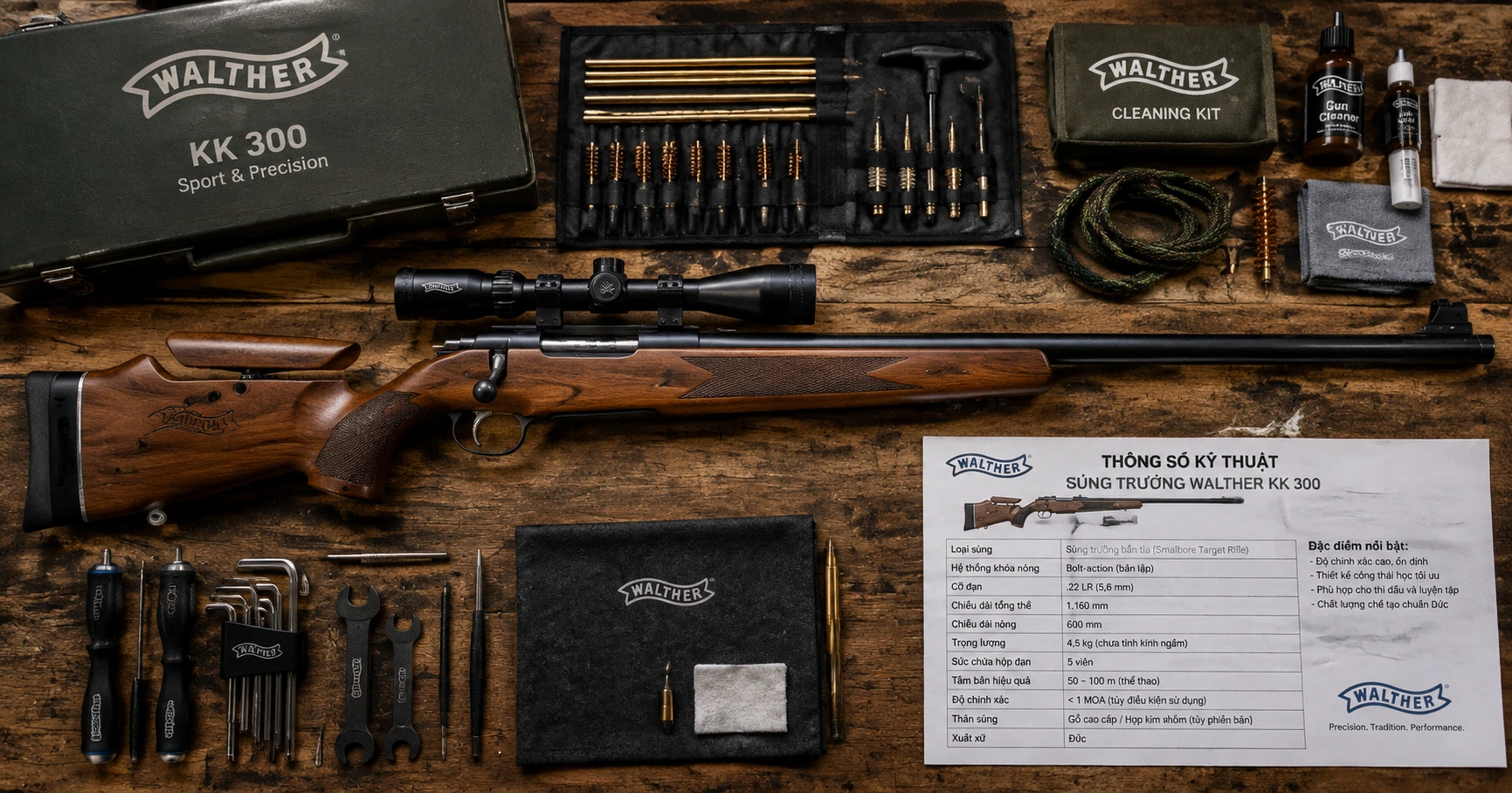 Walther KK 300 gebraucht: Lựa chọn súng trường bắn tỉa cũ chất lượng cao - image 3